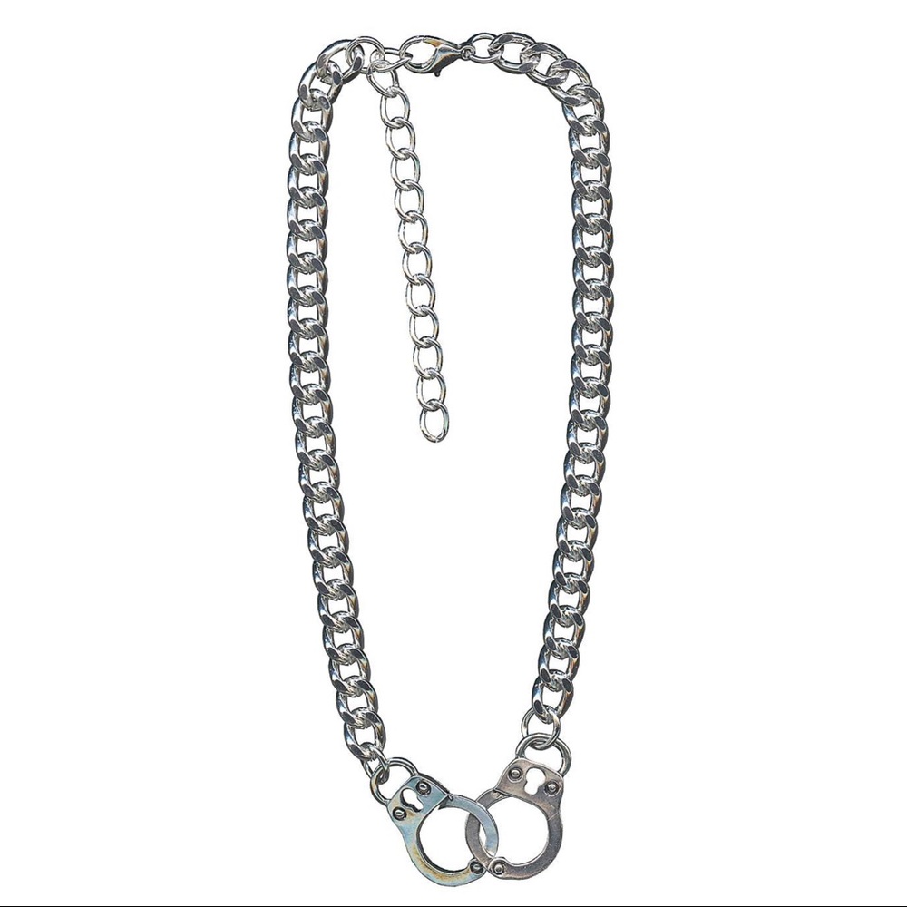 Silver Handcuff Choker